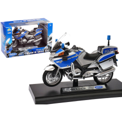 1:18 METALOWY MOTOCYKL MODEL WELLY MOTOR BMW R 1200 RT POLICE  NIEBIESKI