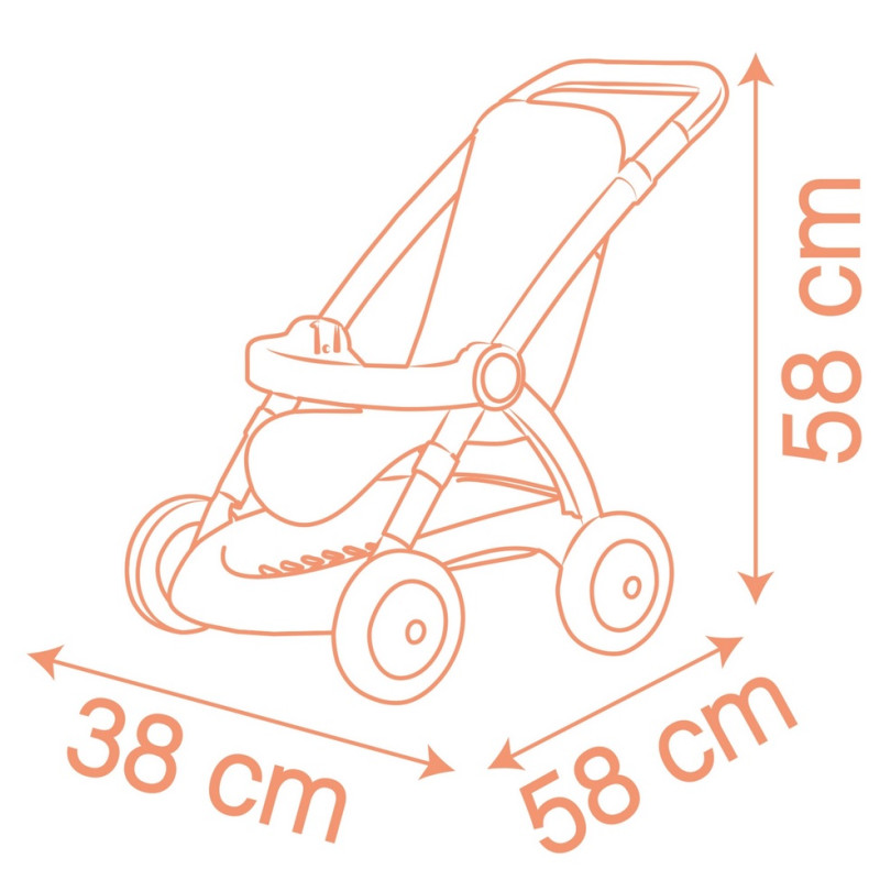 0244 Wózek dla lalek Smoby Baby Nurse Spacerówka do lalek 