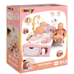 3934 Smoby Baby Nurse Kącik Opiekunki Łóżeczko Interaktywny Zestaw