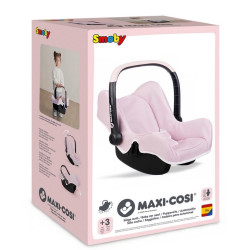 2412 Smoby MAXI COSI Nosidełko Fotelik Samochodowy dla Lalek jasnoróżowy