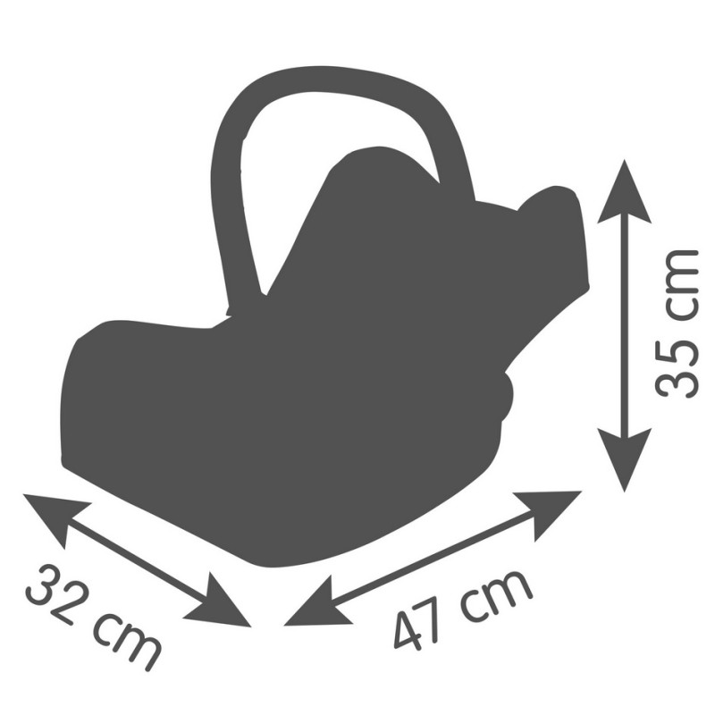 2443 Smoby MAXI COSI Nosidełko Fotelik Samochodowy dla Lalek beżowy 