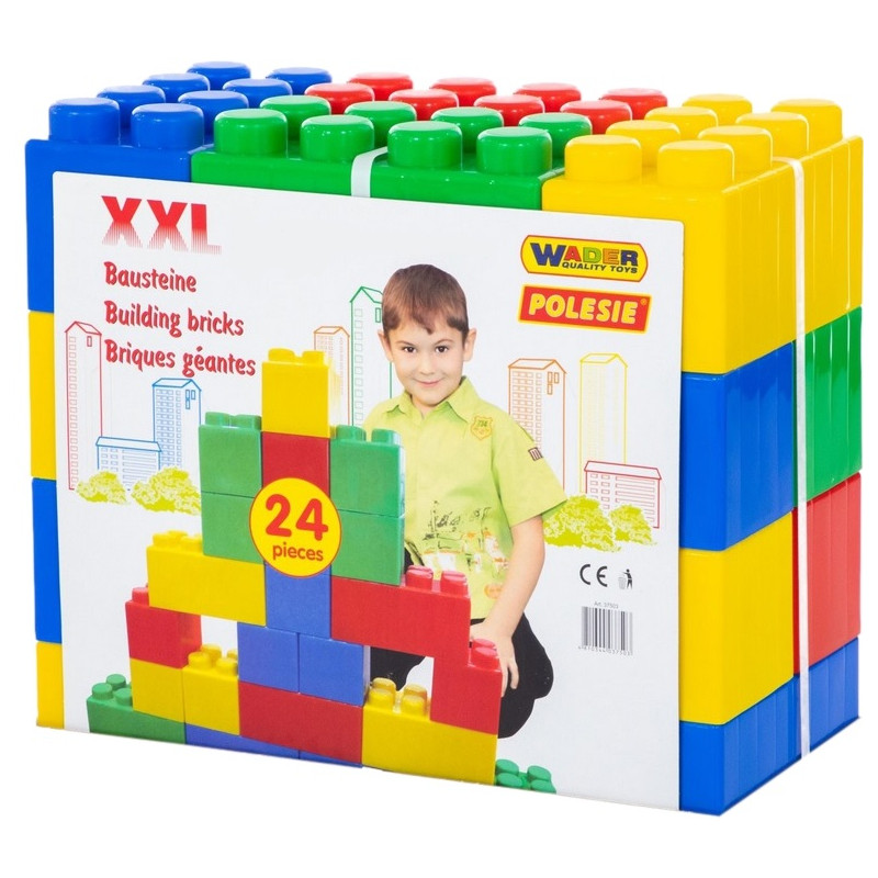 37503 KOLOROWE DUŻE KLOCKI BUDOWNICZE 24ele.
