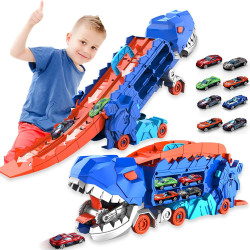 * 2228 TRANSPORTER DINOZAUR RAMPA DO ŚCIGANIA ZJEŻDZALNIA CIĘŻARÓWKA 2 RESORKI