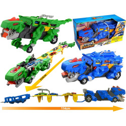 * 2051 Dinozaur Transporter Samochodów Tir Laweta Zestaw Autek 114cm XXL