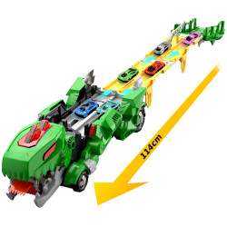 * 2051 Dinozaur Transporter Samochodów Tir Laweta Zestaw Autek 114cm XXL