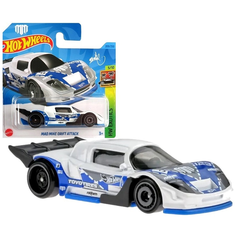 7854 METALOWY SAMOCHODZIK HOT WHEELS MAD MIKE DRIFT ATTACK HW EXOTICS