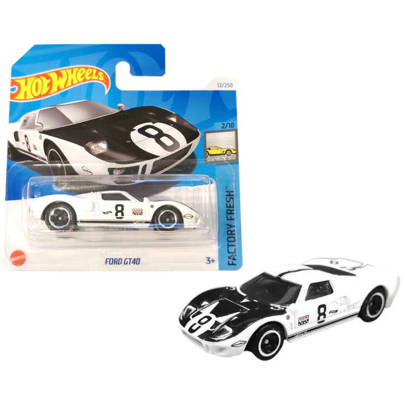 0227 METALOWY SAMOCHODZIK HOT WHEELS FORD GT40 FACTORY FRESH 12/250