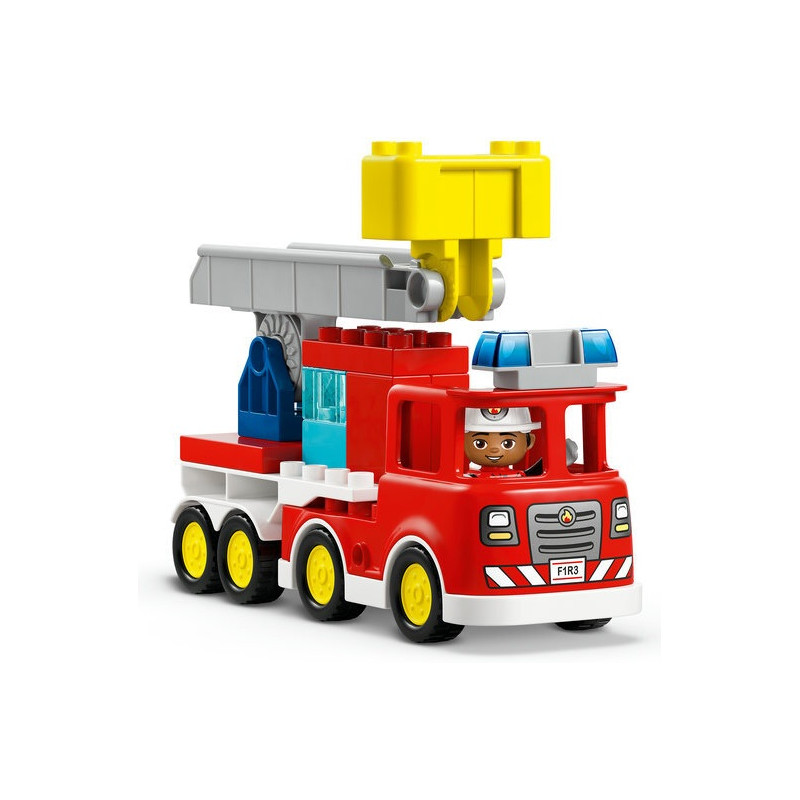 10473 28 elementów Klocki Lego Duplo Wóz strażacki z wężem i strażakiem 