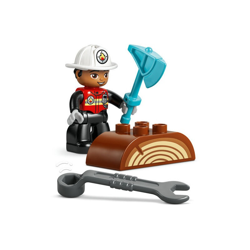 10473 28 elementów Klocki Lego Duplo Wóz strażacki z wężem i strażakiem 
