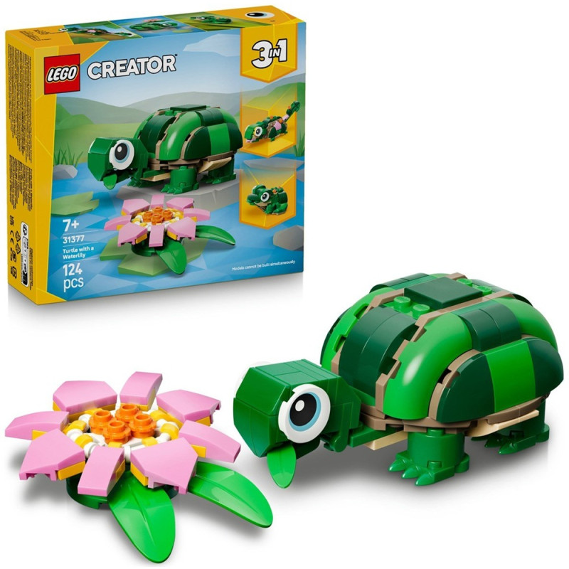 31377 Klocki Lego Creator Żółw i kwiat lilii wodnej 124 elementy 