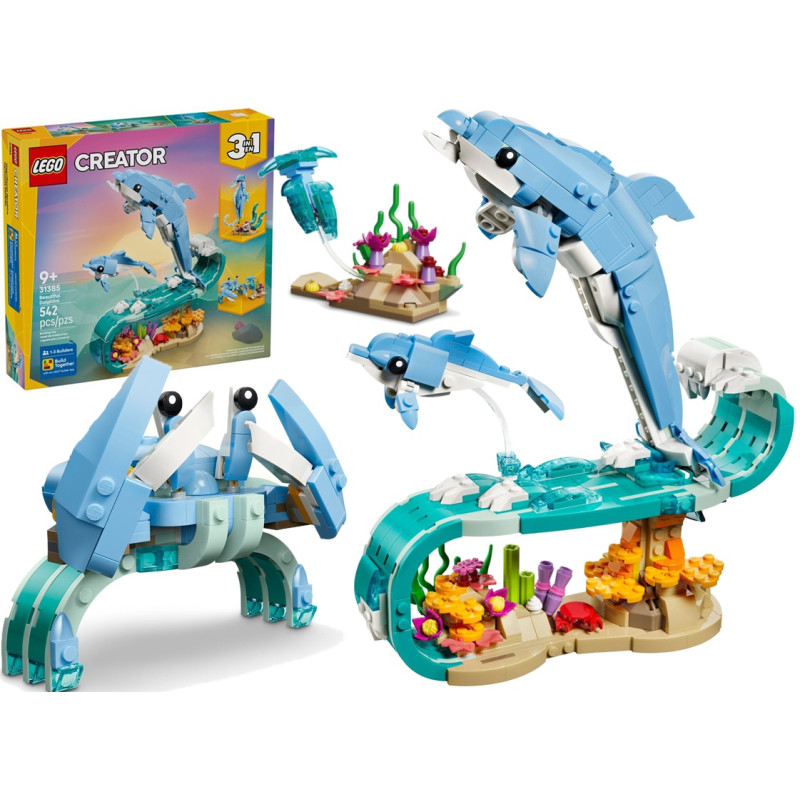 31385 Klocki Lego Creator Zwierzęta morskie: piękny delfin 542 elementy 