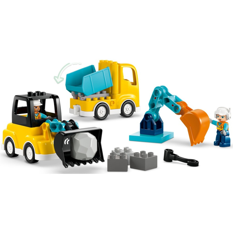 10475 Klocki Lego 3 w 1 Duplo Maszyny budowlane 22 elementy