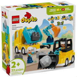 10475 Klocki Lego 3 w 1 Duplo Maszyny budowlane 22 elementy
