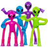 0000 Kosmita świecący teleskopowy rurki pop sensoryczna zabawka przyssawki