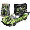 0680 Klocki konstrukcyjne Auto Sportowe Racing Zielone Wyścigowe Zestaw