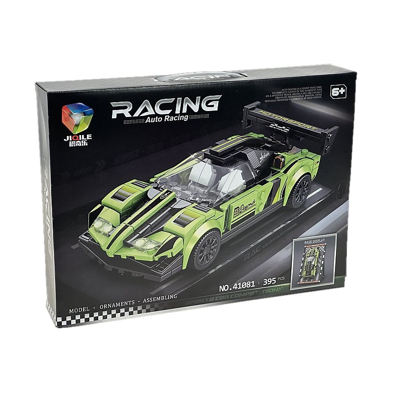 0680 Klocki konstrukcyjne Auto Sportowe Racing Zielone Wyścigowe Zestaw