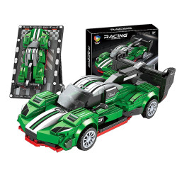 0703 Klocki konstrukcyjne Auto Sportowe Racing Zielone Wyścigowe Zestaw