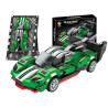 0703 Klocki konstrukcyjne Auto Sportowe Racing Zielone Wyścigowe Zestaw