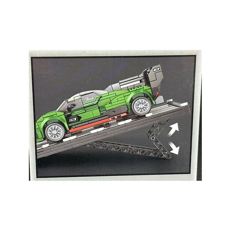 0703 Klocki konstrukcyjne Auto Sportowe Racing Zielone Wyścigowe Zestaw