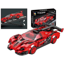 0697 Klocki konstrukcyjne Auto Sportowe Racing Czerwony Wyścigowe Zestaw