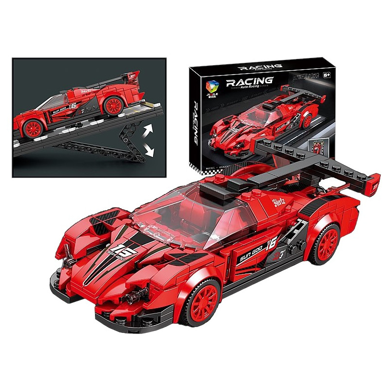 0697 Klocki konstrukcyjne Auto Sportowe Racing Czerwony Wyścigowe Zestaw