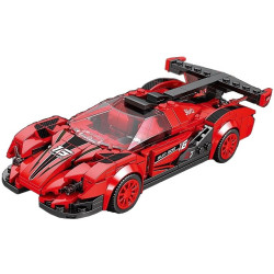 0697 Klocki konstrukcyjne Auto Sportowe Racing Czerwony Wyścigowe Zestaw