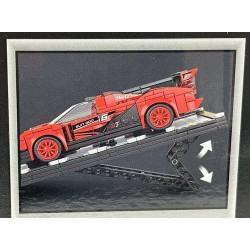 0697 Klocki konstrukcyjne Auto Sportowe Racing Czerwony Wyścigowe Zestaw