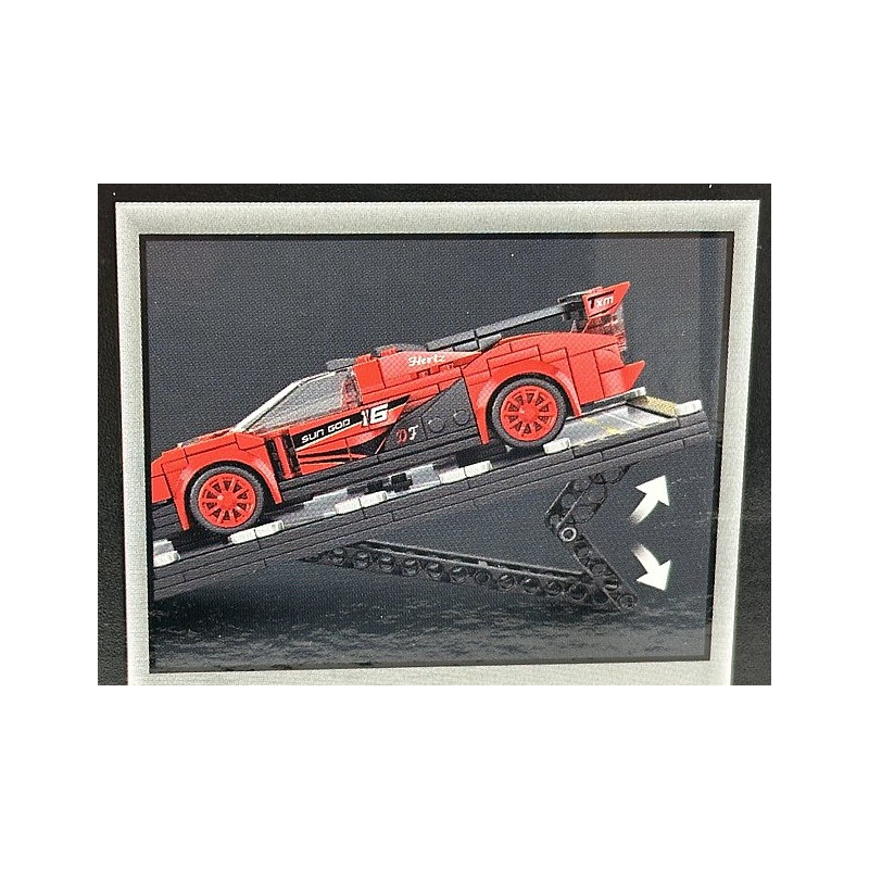 0697 Klocki konstrukcyjne Auto Sportowe Racing Czerwony Wyścigowe Zestaw