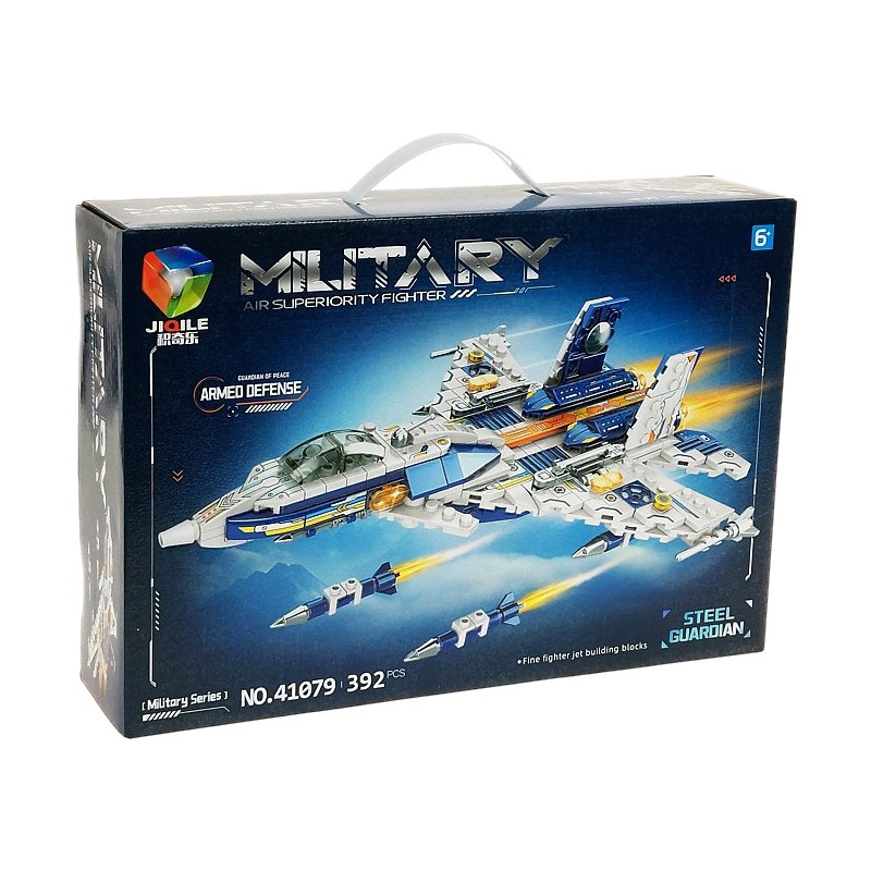 0734 Klocki Konstrukcyjne Samolot Myśliwiec Wojskowy Military Jet Zestaw