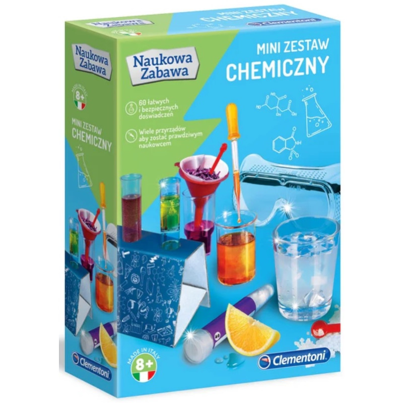 60952 Clementoni Mini Zestaw Chemiczny Naukowa zabawa 