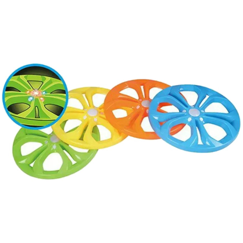 1838 Bezpieczny okrągły dysk do rzucania świecący ringo frisbee 