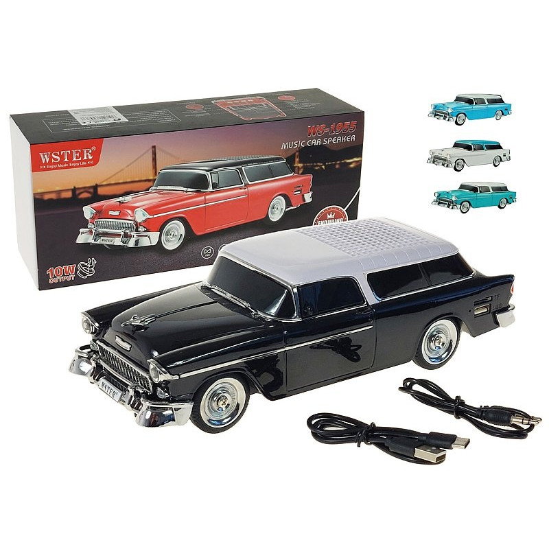 4368 Przenośny głośnik realistyczny model samochodu radio fm auto