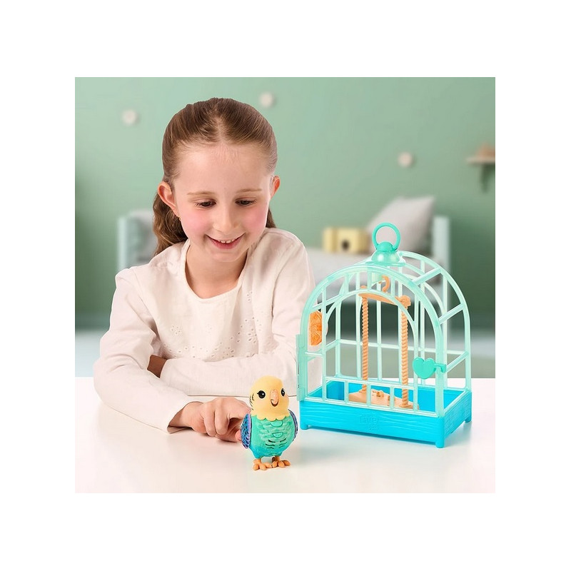 0962 Little Live Pets Interaktywny Mój prawdziwy ptaszek w klatce 