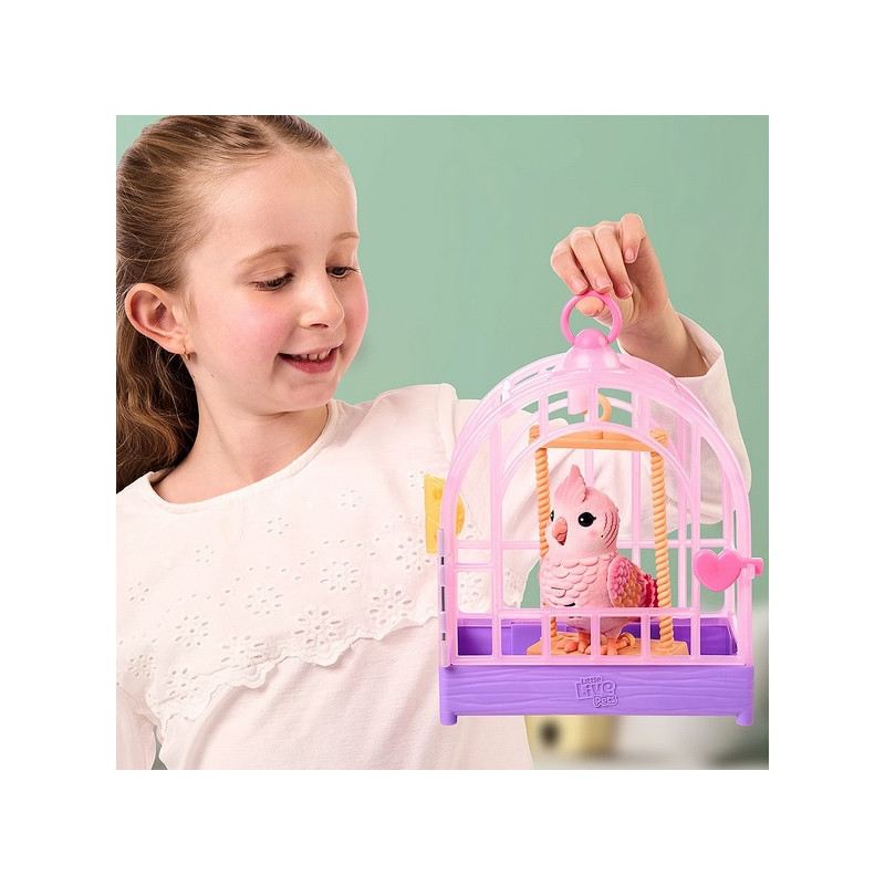 0962 Little Live Pets Interaktywny Mój prawdziwy ptaszek w klatce 