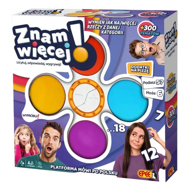 4385 Epee Gra Znam Więcej! Elektroniczna gra familijna licytuj wygrywaj 