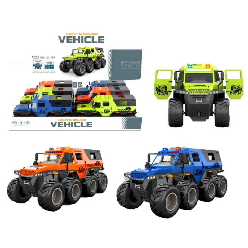 4563 Auto terenowe 6x6 z napędem – Pojazd z dźwiękiem i światłem