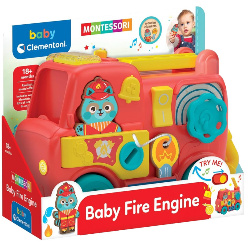 17595 Clementoni Baby Fire Engine Wóz Strażacki Interaktywny Montessori