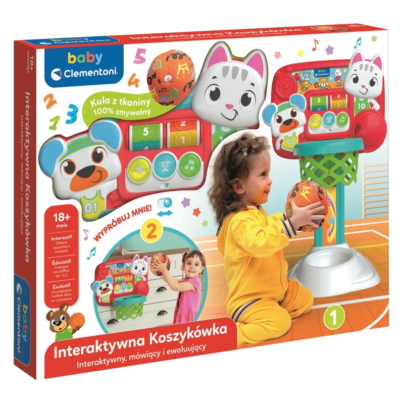 50384 Clementoni Interaktywna Koszykówka zabawka edukacyjna piłka