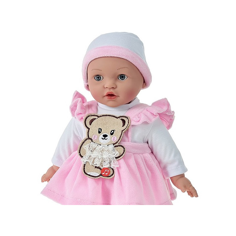 3530 Lalka bobas 40cm interaktywna miękka lalka niemowlak w ubranku 3530