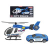 0496 Zestaw policyjny helikopter + samochód policyjny światło dźwięk 