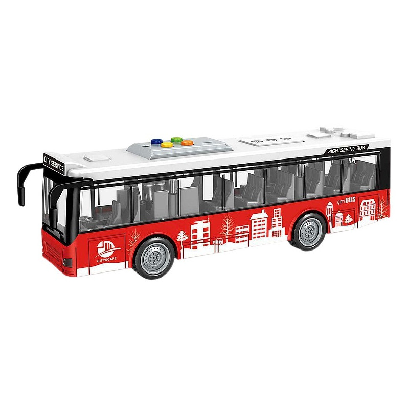 7251 Autobus Miejski Zabawka City Bus 1:16 Napęd Frykcyjny Światło Dźwięk 