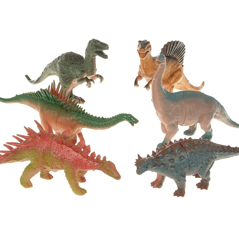 4153 Duży Zestaw Dinozaurów Figurki 6 szt. Zabawki Dla Dzieci Dinozaury 