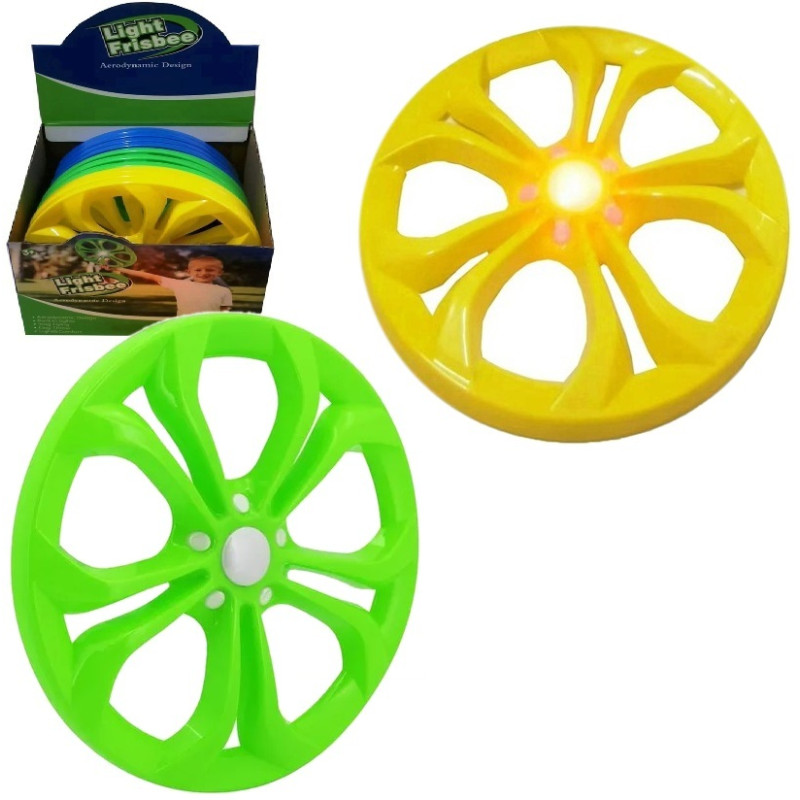 1838 Bezpieczny okrągły dysk do rzucania świecący ringo frisbee 