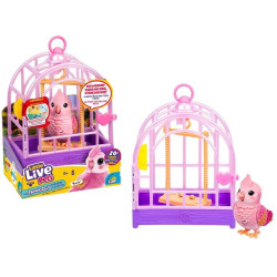 0962 Little Live Pets Interaktywny Mój prawdziwy ptaszek w klatce 