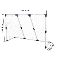 * 5731 ZESTAW 2w1 WIELKA BRAMKA PIŁKARSKA 241cm ZESTAW BRAMEK ŚLEDZIE