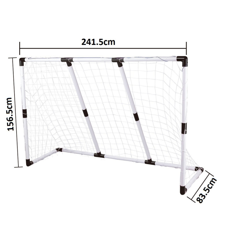 * 5731 ZESTAW 2w1 WIELKA BRAMKA PIŁKARSKA 241cm ZESTAW BRAMEK ŚLEDZIE