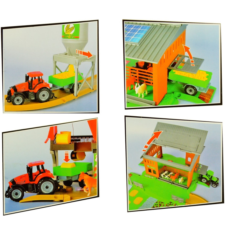 * 0767 WIELKI ZESTAW FARMA ZWIERZĘTA TRAKTOR STODOŁA