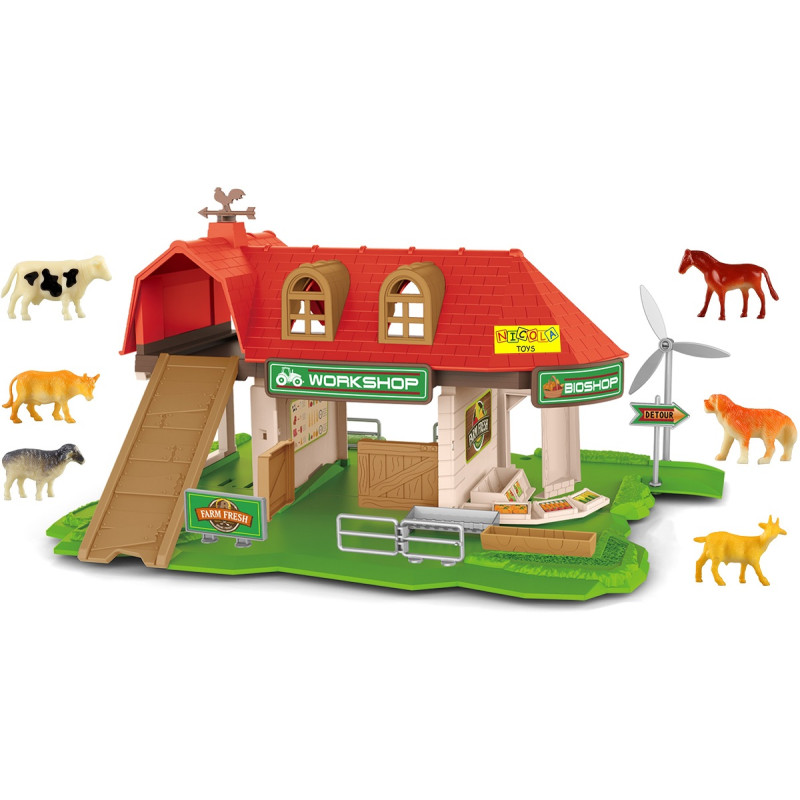 * 4352 FARMA ZAGRODA STODOŁA + TRAKTORY I ZWIERZĘTA