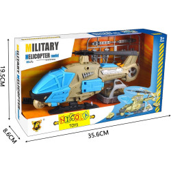 * 2037 Helikopter Wojskowy Zabawka dla Dzieci + Pojazd Militarny Wojsko