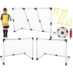 * 5731 ZESTAW 2w1 WIELKA BRAMKA PIŁKARSKA 241cm ZESTAW BRAMEK ŚLEDZIE
